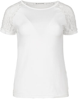 Ecru top met korte kanten mouwen - XL