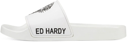 Ed Hardy Beast Sliders Ed Hardy , White , Heren - 43 Eu,41 Eu,42 Eu,40 EU