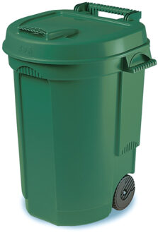 Eda Afvalcontainer/kliko - groen - 110 liter - 60 x 55 x 80 cm - huis/tuin afval scheiden