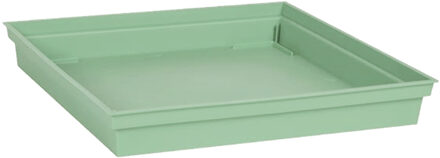 Eda Bloempot kunststof onderschaal Toscane - groen - vierkant - L33 x B33 x H5 cm