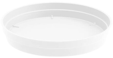 Eda Bloempot kunststof onderschaal Toscane wit D28 cm - Plantenpotten