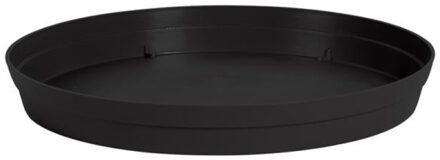 Eda Bloempot onderschaal Toscane - kunststof - antraciet - D23 cm - opvangschalen
