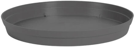 Eda Bloempot onderschaal Toscane - kunststof - antraciet - D35 cm - opvangschalen