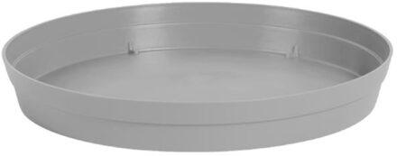 Eda Bloempot onderschaal Toscane - kunststof - grijs - D23 cm - opvangschalen