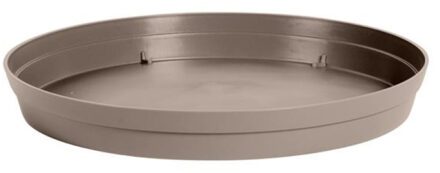 Eda Bloempot onderschaal Toscane - kunststof - taupe - D35 cm - opvangschalen