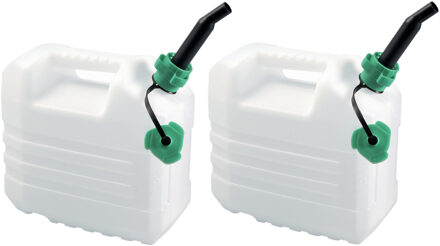 Eda brandstof Jerrycan - kunststof - transparant - 10 Liter - 32 x 18 x 30 cm - benzine / diesel