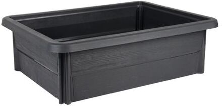 Eda grondkweekbak - 67liter- 79 x 59 x24,2 cm voor balkon, terras of tuin Antraciet Grijs