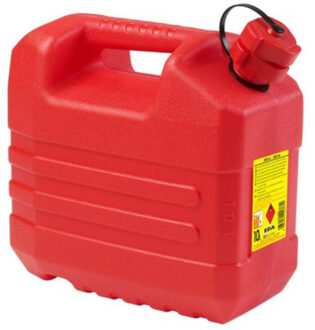 Eda jerrycan - rood - L32 x B18 x H30 cm - 10 liter - geschikt voor gevaarlijke vloeistoffen