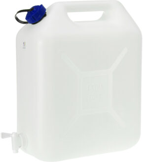 Eda Jerrycan voor water - 20 liter - Kunststof - met kraantje en dop - Water halen - camping