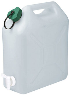 Eda Jerrycan/watertank met kraantje - 15 liter - voor water - extra sterk kunststof - 32 x 16 x 38cm