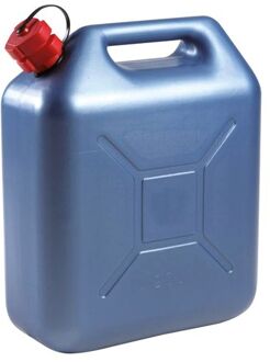 Eda Kunststof jerrycan blauw voor brandstof 20 liter L36 x B17 x H44 cm