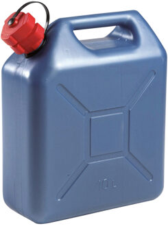Eda Kunststof jerrycan blauw voor brandstof - L29 x B15 x H35 cm - 10 liter - benzine / diesel