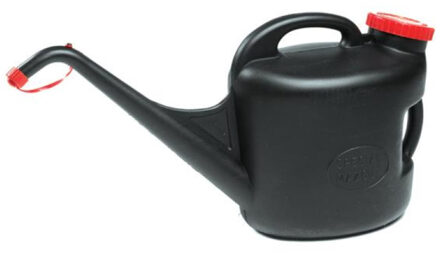Eda Kunststof jerrycan/gieter - zwart - voor brandstof - met schenktuit - 11 liter - 65 x 20 x 32 cm