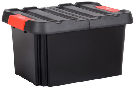 Eda outdoor/tuin opberg box StockR - vocht- en vorstbestendig - zwart - 58L - 58 x 45 x 33 cm