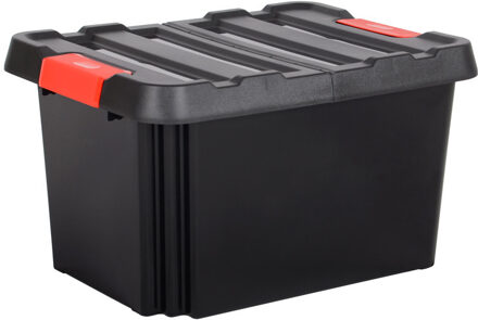 Eda outdoor/tuin opberg box Stockr - vocht- en vorstbestendig - zwart - 85L - 65 x 50 x 39 cm