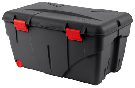 Eda outdoor/tuin opberg box - vocht- en vorstbestendig - zwart - 85 liter - 75 x 46 x 39 cm - kunsts