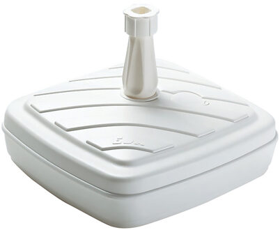Eda parasolvoet - wit - kunststof - 42 cm - 14 liter - Steeldikte 1,8 tot 3,2 cm - vierkant