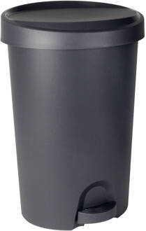 Eda Power Tower Stepy bin pedaalemmer 45 ltr voor zak 50 ltr antraciet Grijs