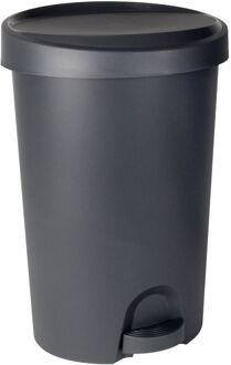 Eda Power Tower Stepy bin pedaalemmer 45 ltr voor zak 50 ltr antraciet Grijs