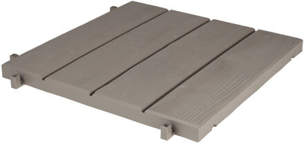 Eda Tuintegel/terrastegel - taupe - kunststof - weerbestendig - 38 x 38 cm - vlonder vloertegels