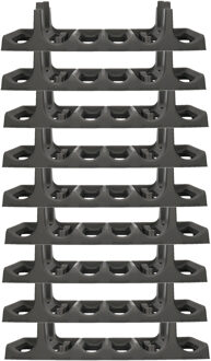 Eda Wijnflessen rek - 9x laags - kunststof - 54x flessen - L60 x B22 x H14 cm - Wijnrekken