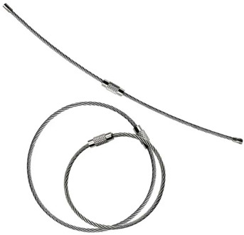 EDC Cable Key Steel Hang Wire Chain Tag Screw Rope Keyring Loop Circle Bushcraft Kit Lock Gadget Ring Keychain Hanging Tool