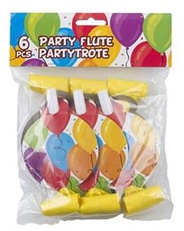 Edco Feestfluit roltong roltoeter 6 stk Multikleur