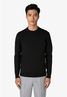 Eddie knitted sweater black Zwart - M