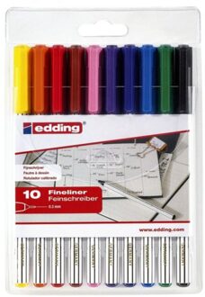 Edding Fineliner Edding 89/10 assorti blister a 10 stuks