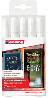 Edding Krijtstift edding 4095 rond wit 2-3mm etui a 5st