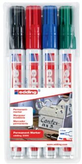 Edding Viltstift edding 3300 schuin assorti 1-5mm blister a 4st