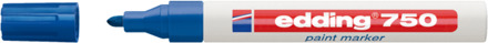 Edding Viltstift edding 750 lakmarker rond blauw 2-4mm Transparant