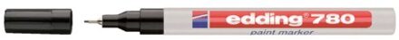 Edding Viltstift edding 780 lakmarker rond zwart 0.8mm Transparant