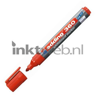 Edding whiteboardmarker 360 rood Wit
