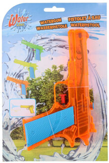 Eddy Toys 1x Waterpistool/waterpistolen oranje 18 cm - Waterpistolen