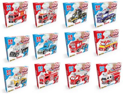 Eddy Toys 3D puzzel truck 11x5.8x6,5cm verschillende