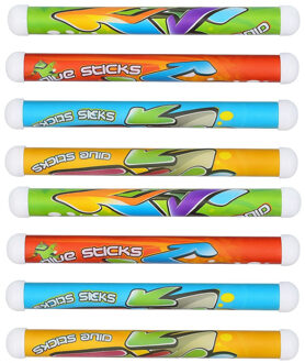 Eddy Toys Duikstaven - 8x stuks - gekleurd - kunststof - duikspeelgoed - duikstaafjes