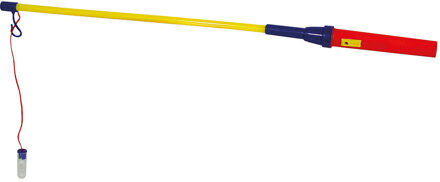 Eddy Toys Lampionstokje rood/blauw/geel met lichtje 50 cm