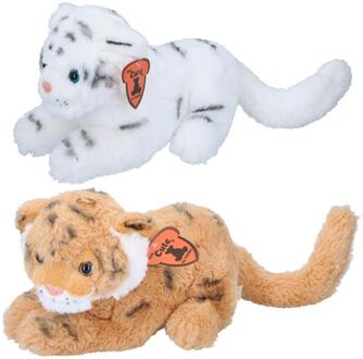 Eddy Toys Pluche tijger 30cm verschillende
