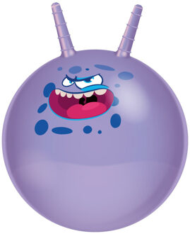 Eddy Toys Skippybal funny faces - paars - Dia 45 cm - buitenspeelgoed voor kleine kinderen