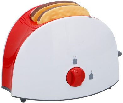 Eddy Toys Speelgoed Broodrooster - Speelgoed Keukengerei Toaster - Incl. Toast - Wit