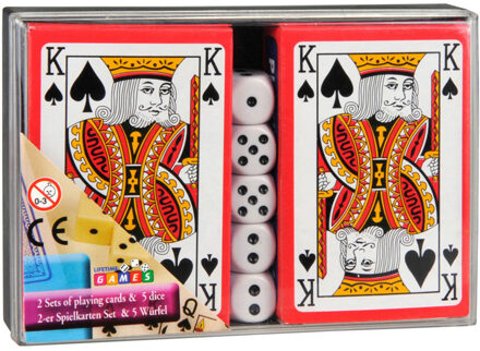 Eddy Toys Speelkaartenset met Dobbelstenen