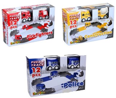 Eddy Toys Spoorpuzzel - 3 Verschillende Voertuigen