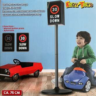 Eddy Toys Verkeersvertraging Bord - Leert Verkeer - 1 set