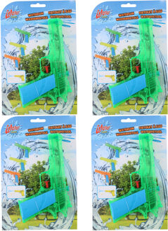Eddy Toys Waterpistolen - 4x - waterpistool - groen - 18 cm - kinderen