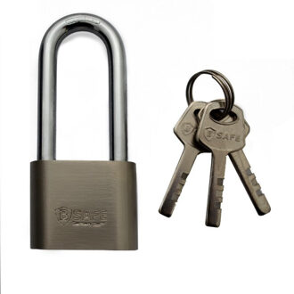 Edelstaal hangslot / bagageslot 40 mm met hoge beugel - Hangsloten Zilverkleurig