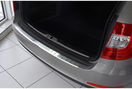 Edelstahl Heckstoßstangenschutz Skoda Superb Combi 2013-2015 'Ribs'