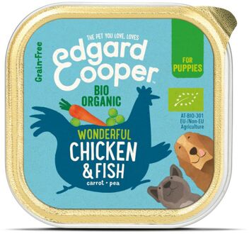 Edgard & Cooper Biologische Kip & Vis Kuipje  - Voor Puppy's - Hondenvoer - 100g