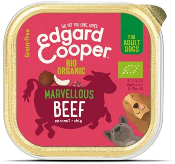 Edgard & Cooper Biologische Rund Kuipje - Voor volwassen honden - Hondenvoer - 100g