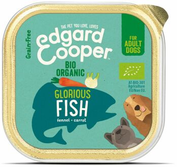 Edgard & Cooper Biologische Vis Kuipje - Voor volwassen honden - Hondenvoer - 17 x 100g